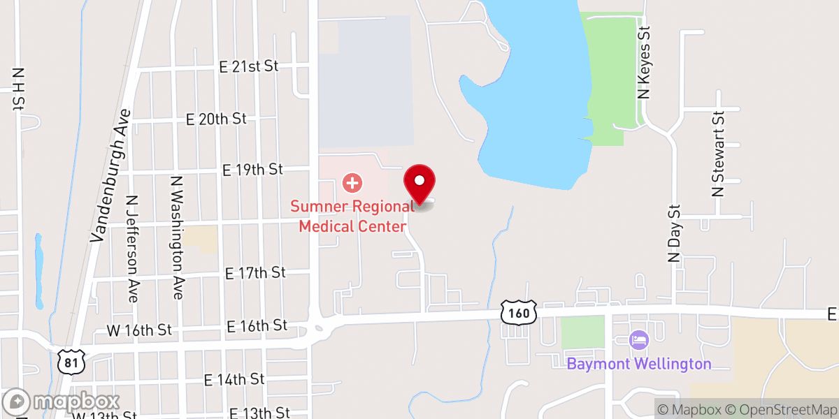Map showing location of New Hope Christian Center