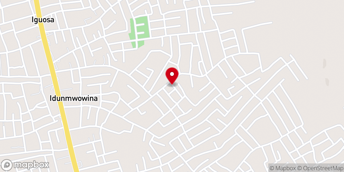 Map showing location of Living Faith Church, a.k.a WINNERS CHAPEL, OLUKU