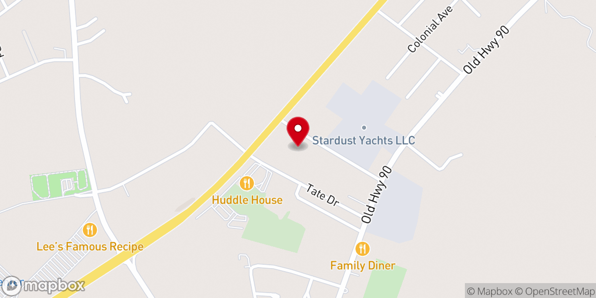 Map showing location of Wayne County First Baptist Church