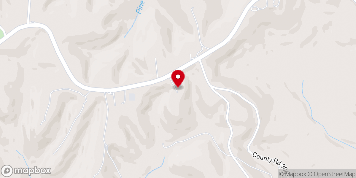 Map showing location of Valley View Baptist Church