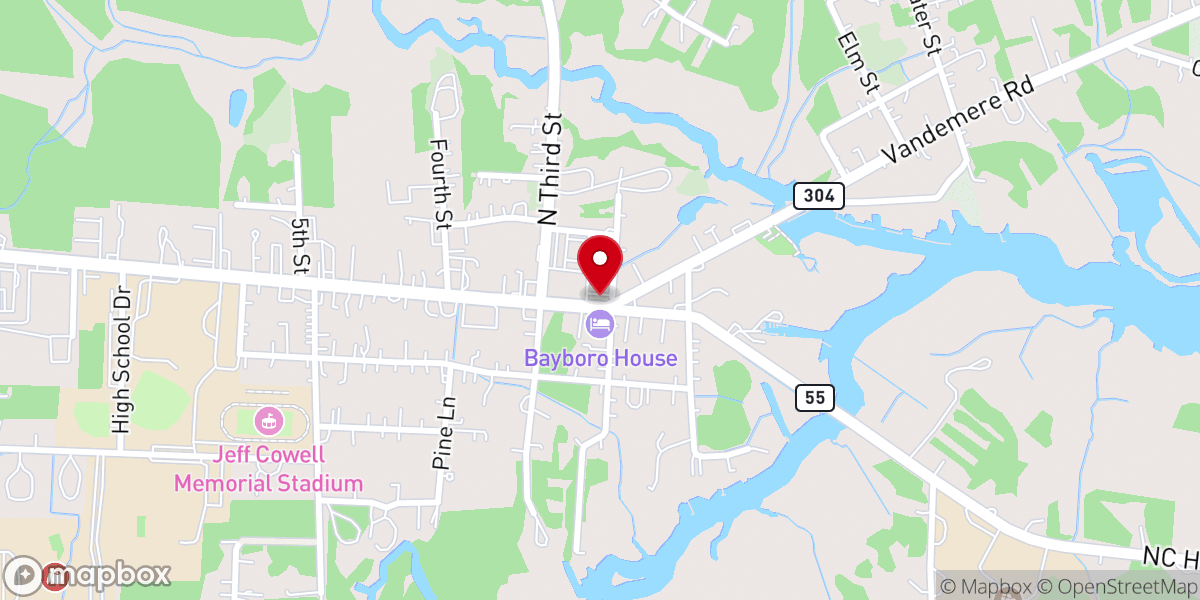 Map showing location of Zion Hill Christian Church