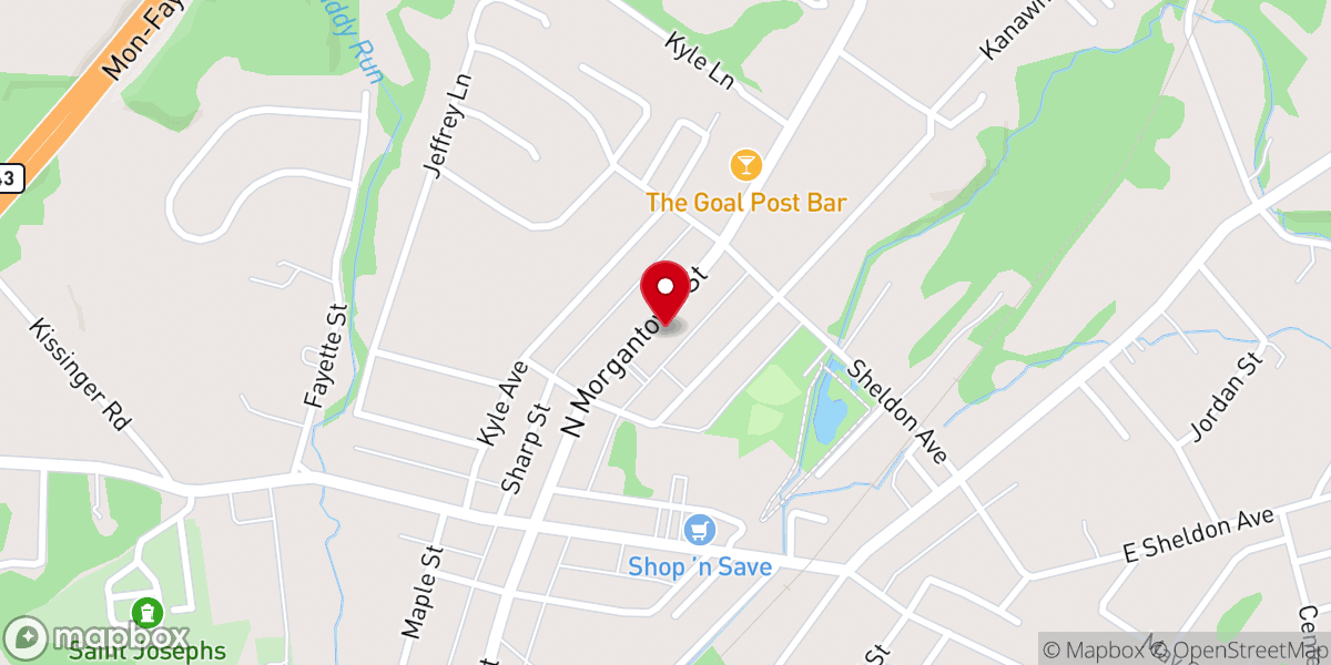Map showing location of St. Cyril & Methodius Church