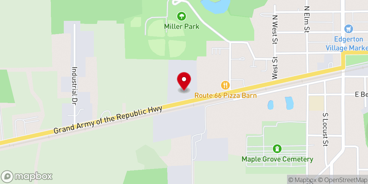Map showing location of Life Changing Church - Edgerton, OH