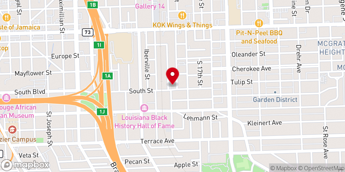 Map showing location of New St John Baptist Church