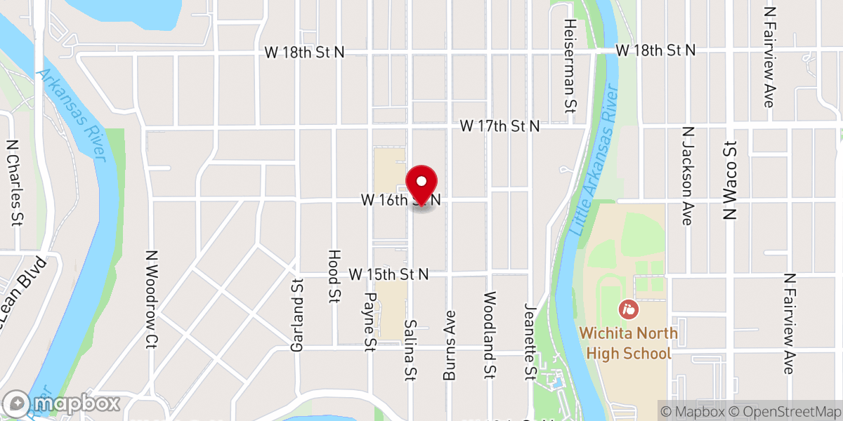 Map showing location of Faith Temple Church
