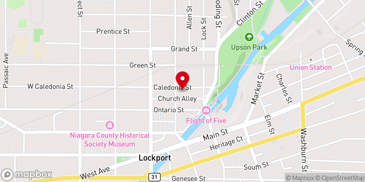 Map showing location of All Saints Roman Catholic Parish
