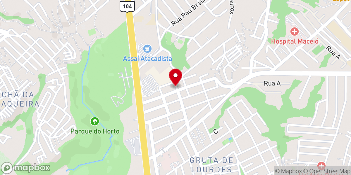 Map showing location of Paróquia Imaculado Coração de Maria - Gruta
