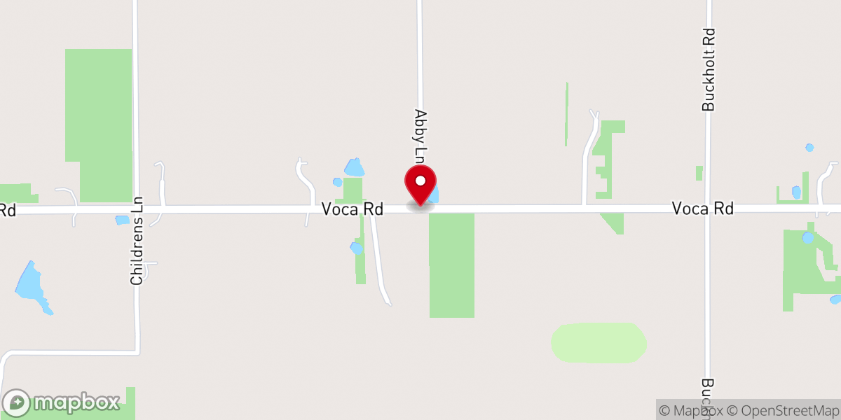 Map showing location of Voca Baptist Church