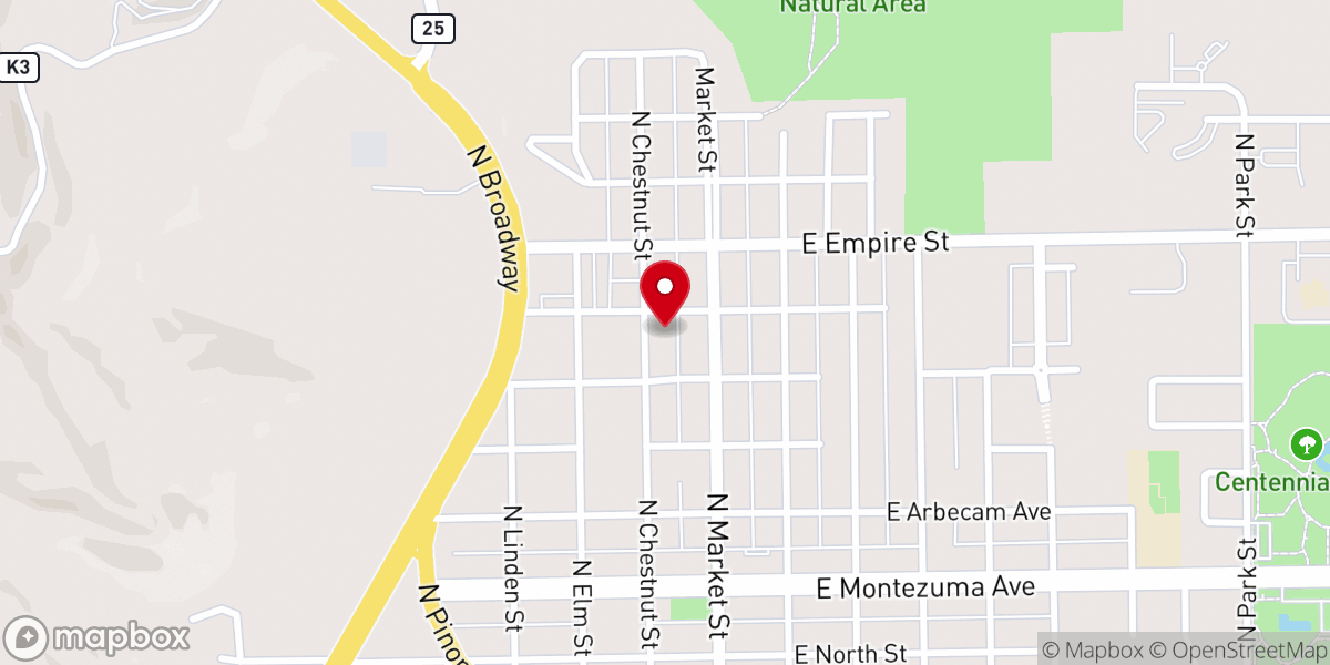 Map showing location of Cortez Church of the Nazarene