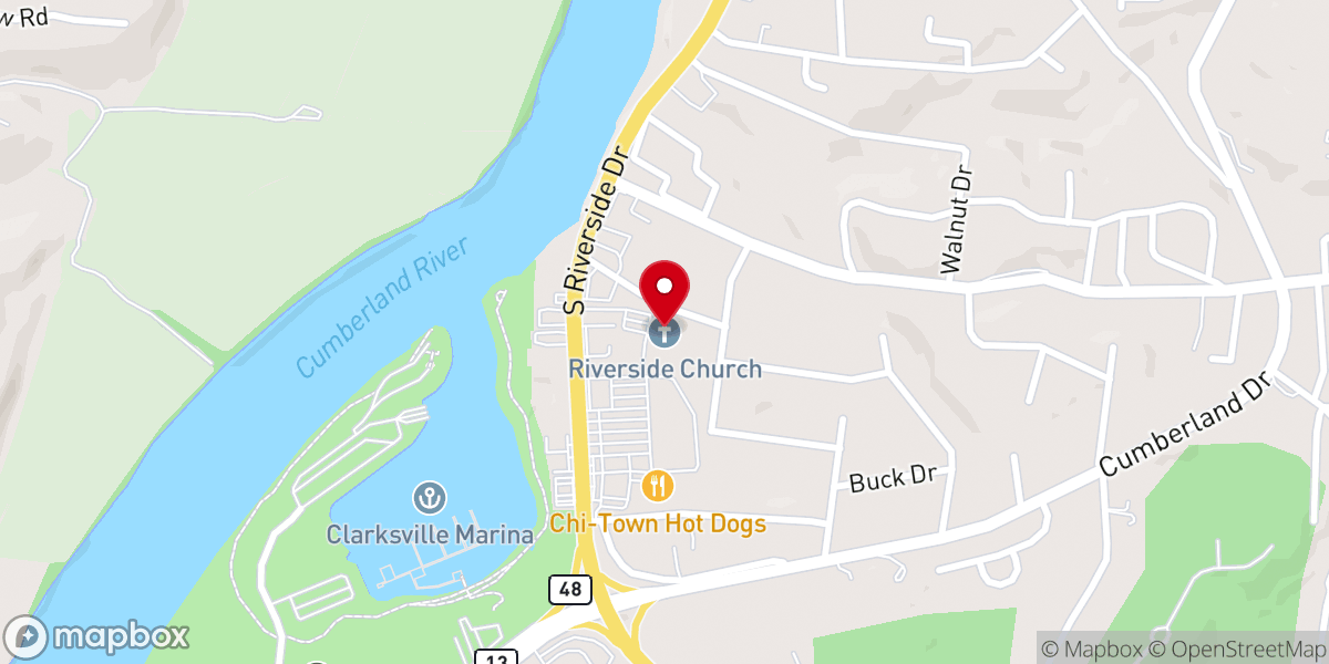 Map showing location of Mosaic Church - Riverside Location