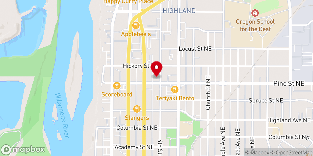 Map showing location of Mt Olive Missionary Baptist Church