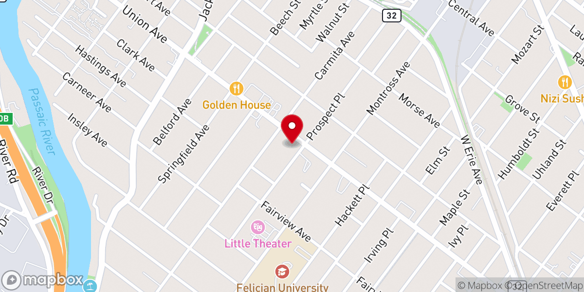Map showing location of The Church of Pentecost U.S.A., Inc. - Rutherford District