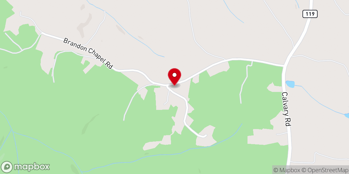 Map showing location of Brandon Chapel