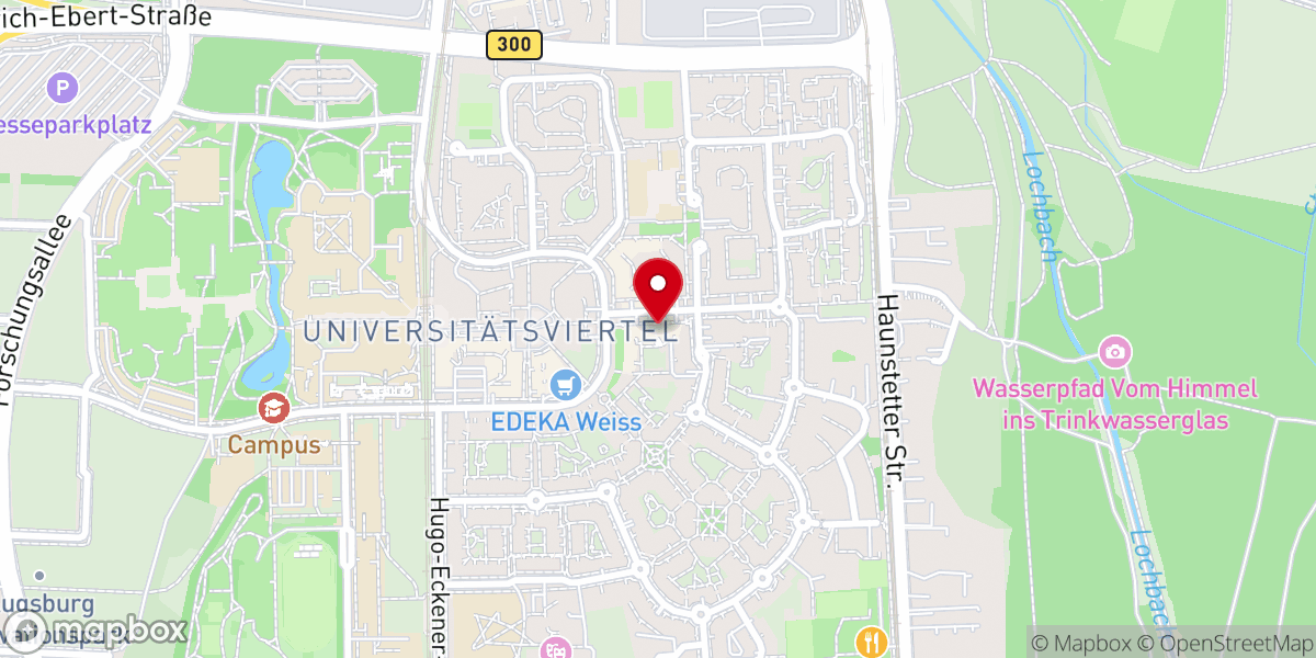Map showing location of Katholische Hochschulgemeinde Augsburg
