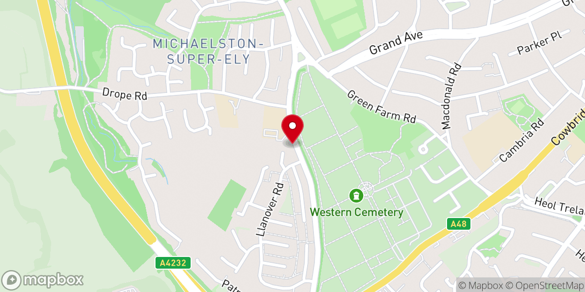 Map showing location of Bethel Presbyterian Church