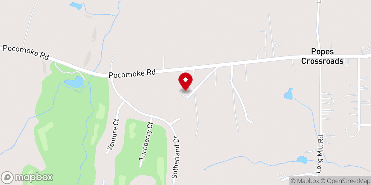 Map showing location of Popes Chapel United Church
