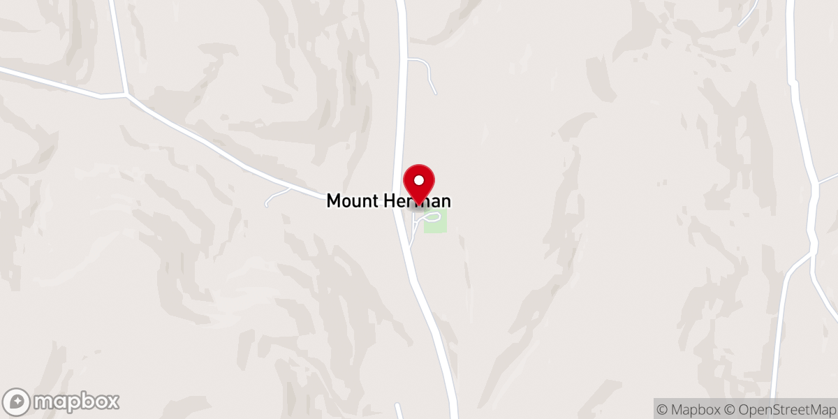 Map showing location of Mt. Herman Baptist Church