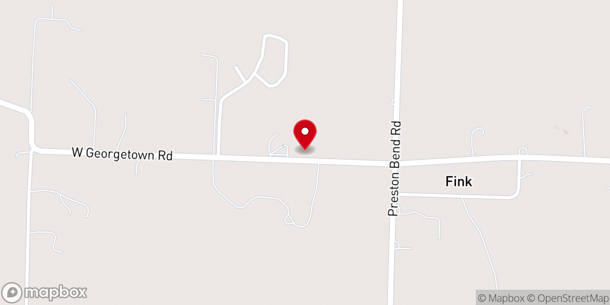 Map showing location of Georgetown Baptist Church