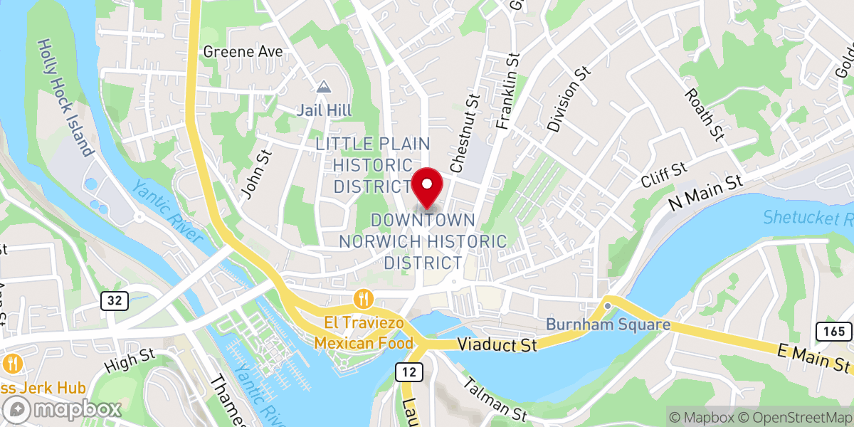 Map showing location of United Congregational Church