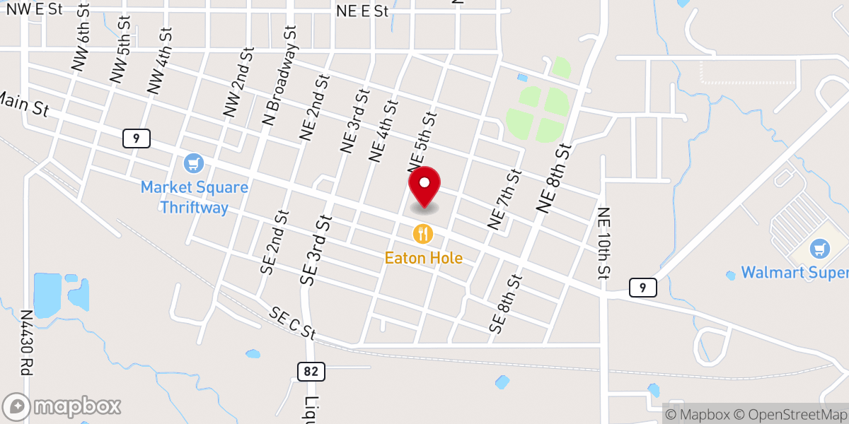 Map showing location of Pizza Hut