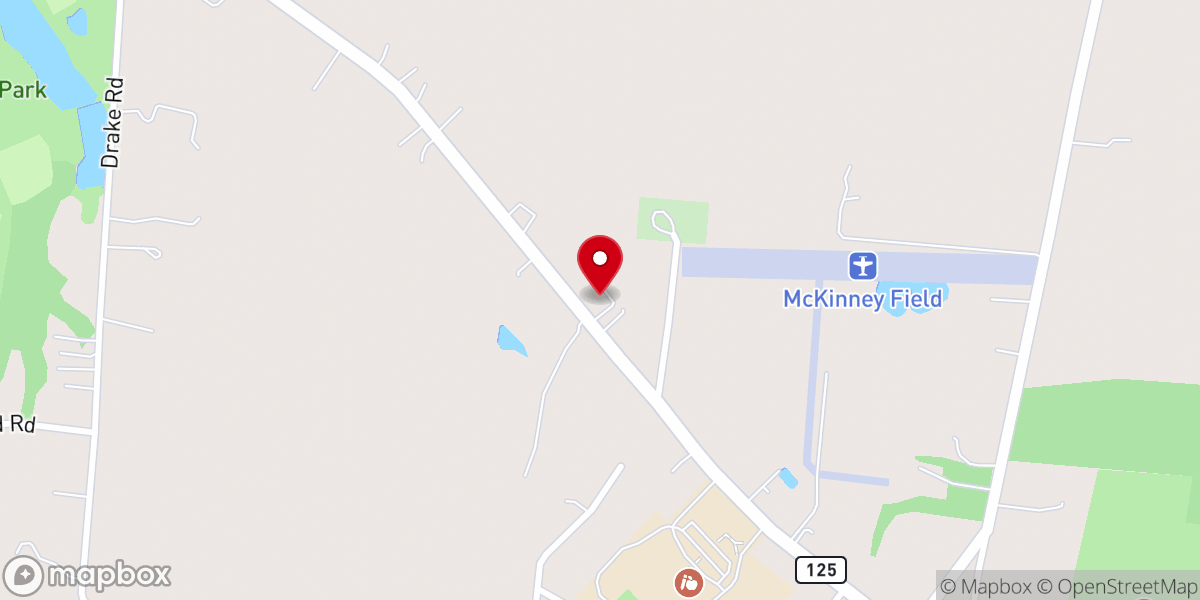 Map showing location of Hamersville Pentecostal Church
