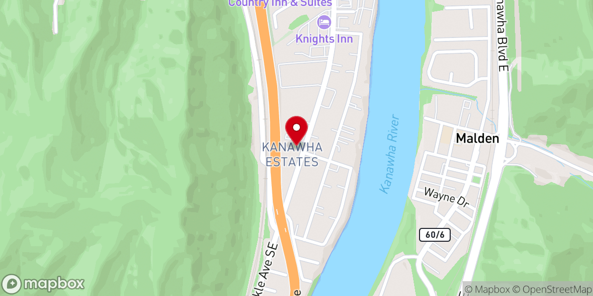 Map showing location of Freedom Baptist Church