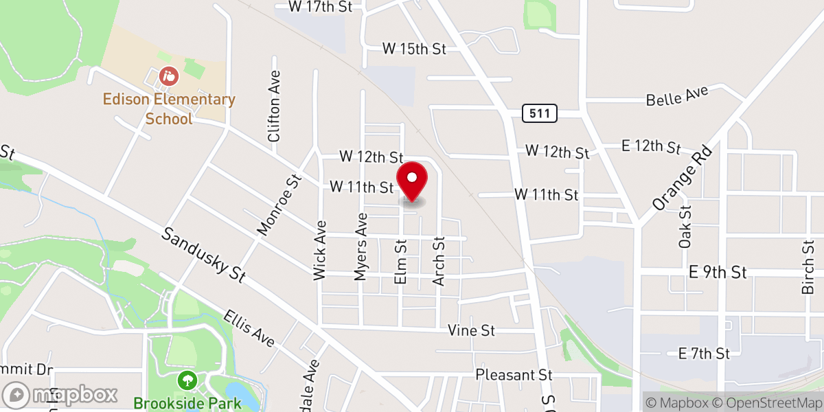 Map showing location of Hopewell Church