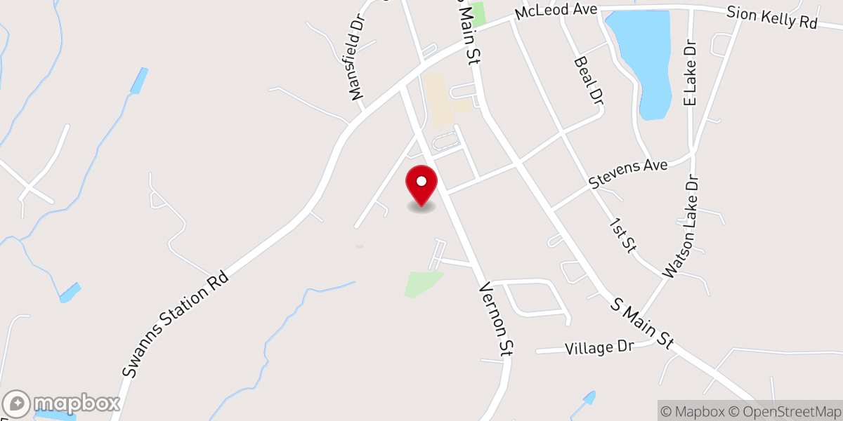 Map showing location of Cameron Grove Church