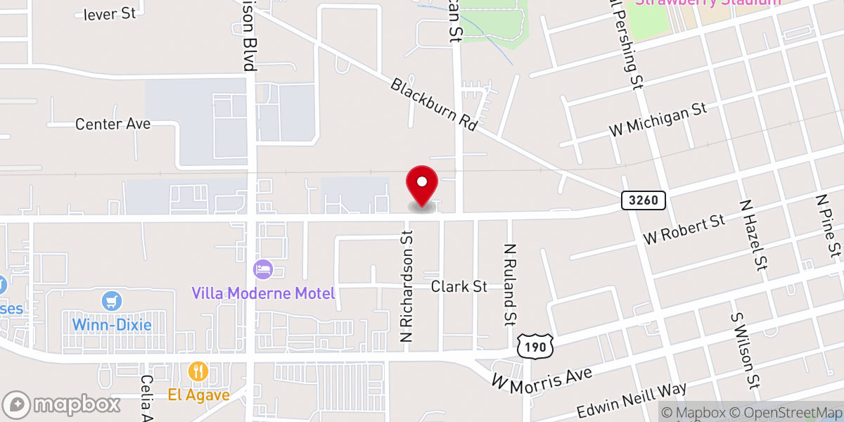 Map showing location of Child Advocacy Services