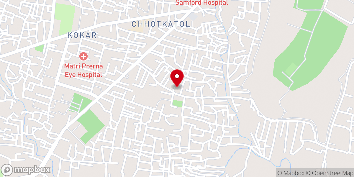 Map showing location of GEL Church Kokar, Khorha Toli