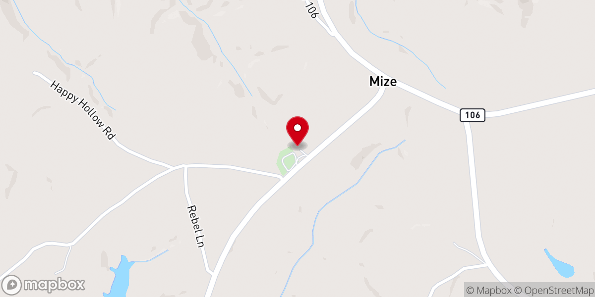 Map showing location of Sunshine United Methodist Church