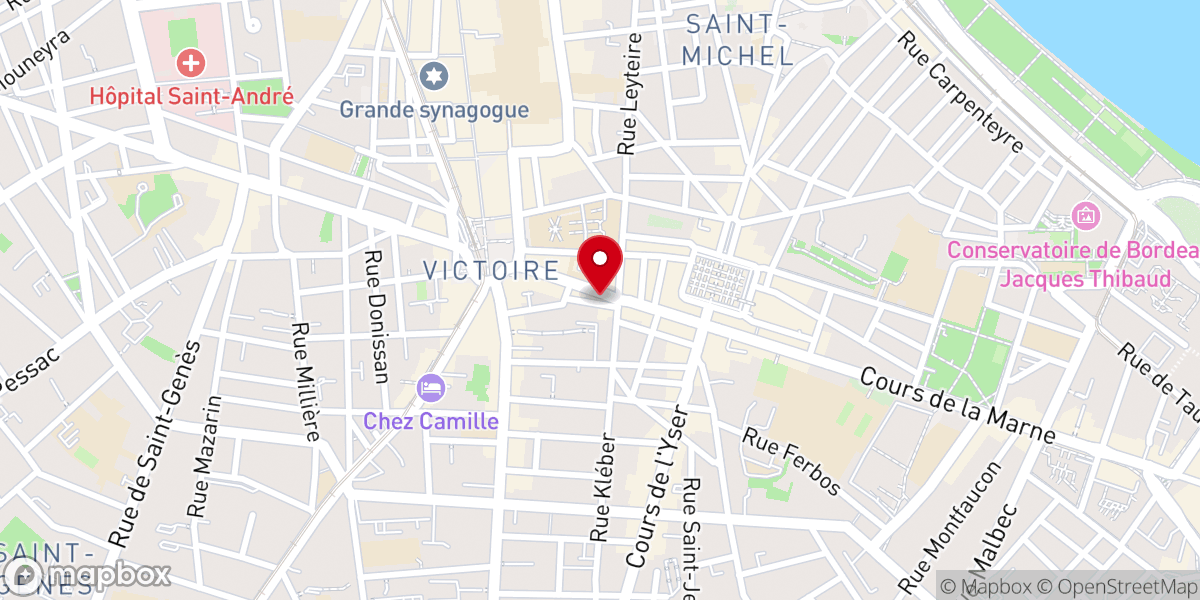 Map showing location of Eglise Evangélique Baptiste de Bordeaux