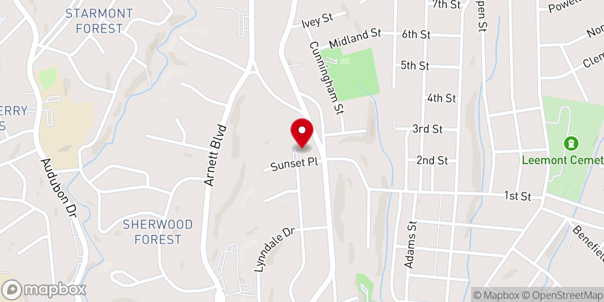 Map showing location of Rivermont Baptist Church