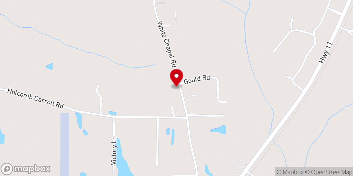 Map showing location of White Chapel Church