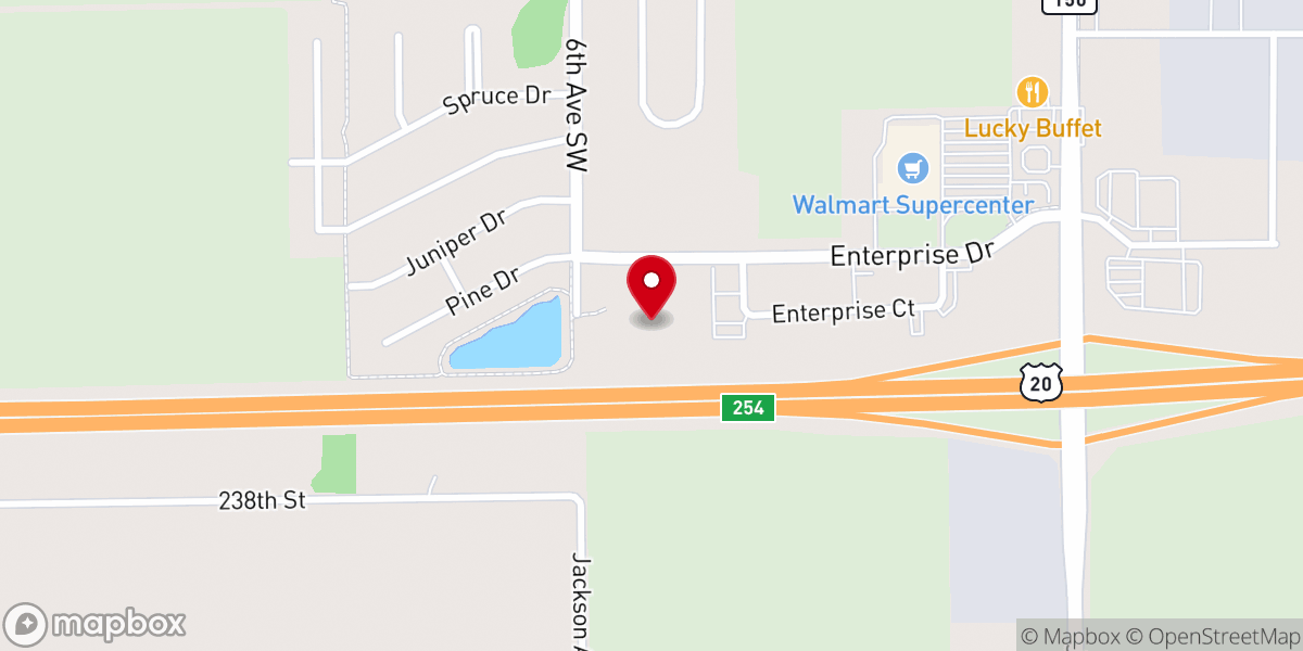 Map showing location of Prairie Hills at Independence