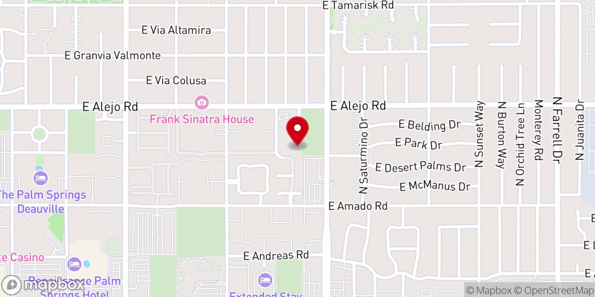 Map showing location of Or Hamidbar Palm Springs