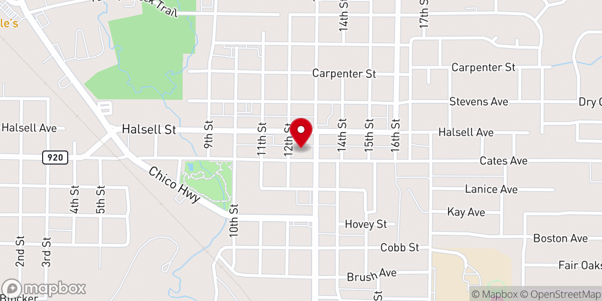 Map showing location of First Baptist Church Bridgeport