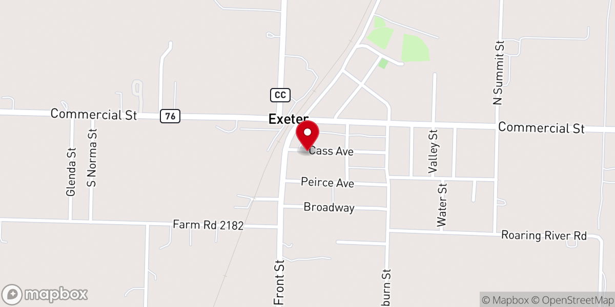 Map showing location of First Baptist Church