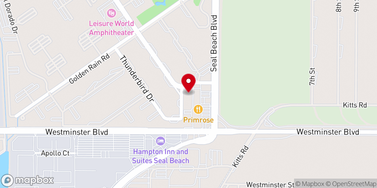 Map showing location of Holy Family Church (Seal Beach)