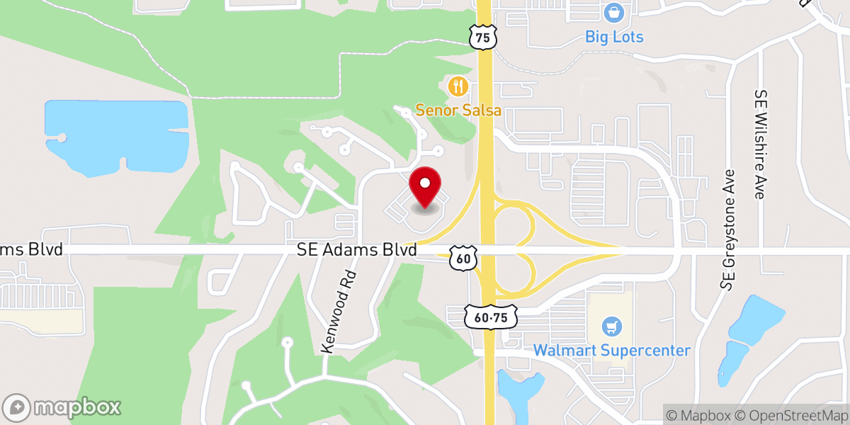 Map showing location of Adams Blvd Church of Christ