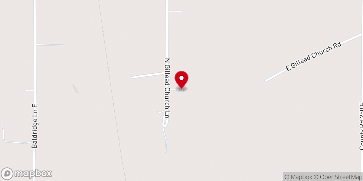 Map showing location of Gilead Church