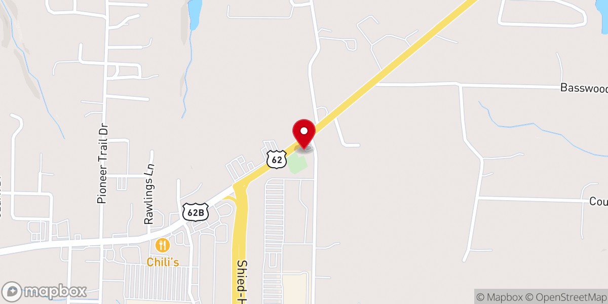 Map showing location of East Oakland Baptist Church