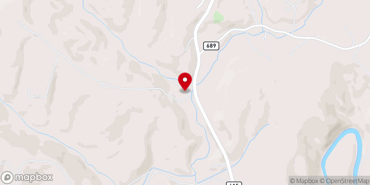 Map showing location of Camp Bethel United Methodist Church