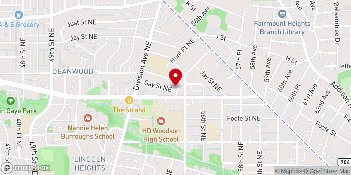 Map showing location of New Mount Carmel Freewill Baptist Church
