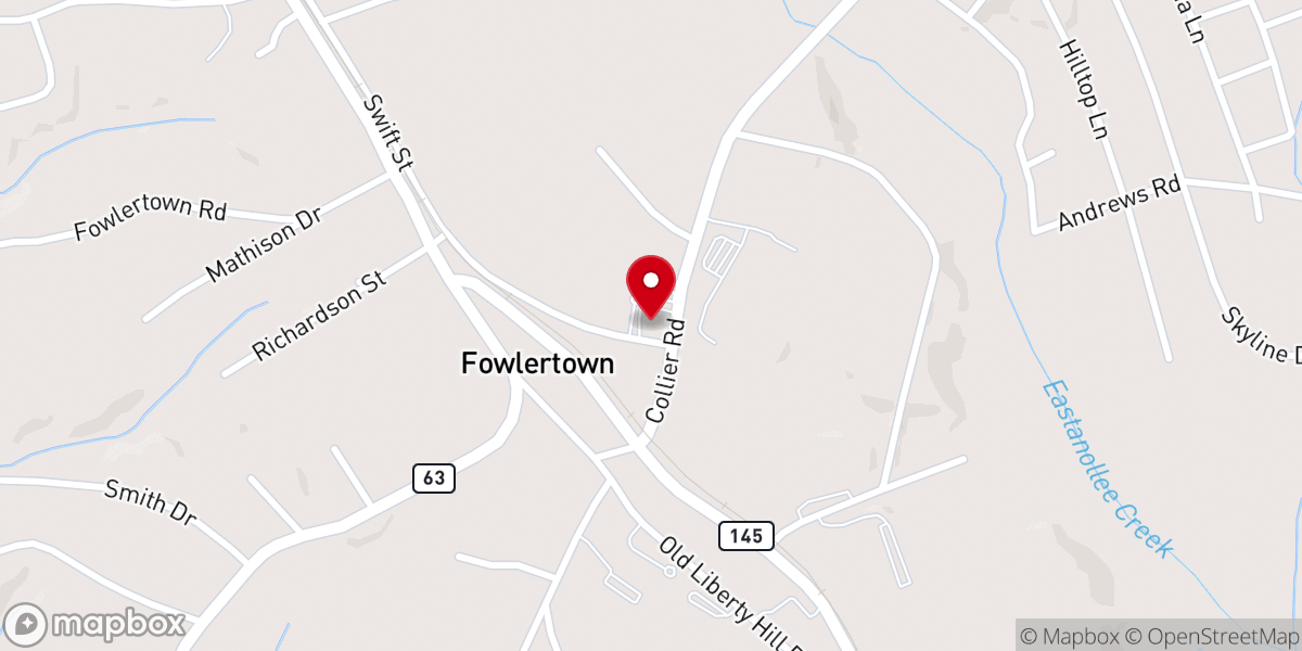 Map showing location of Encounter Church