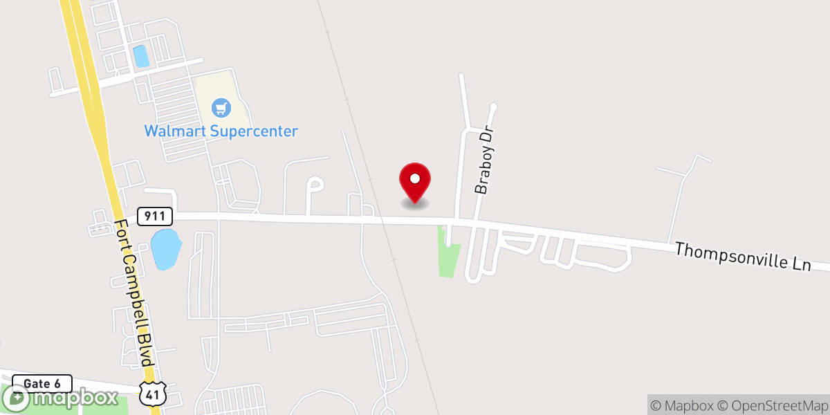 Map showing location of Revival International Church Clarksville