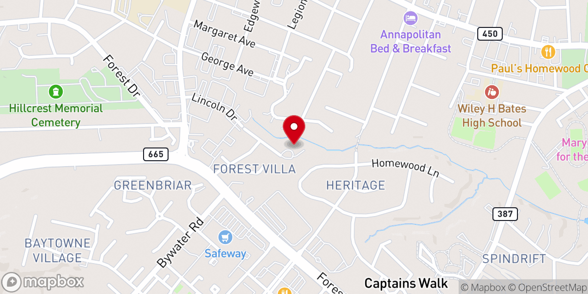 Map showing location of Capitol Church of Christ