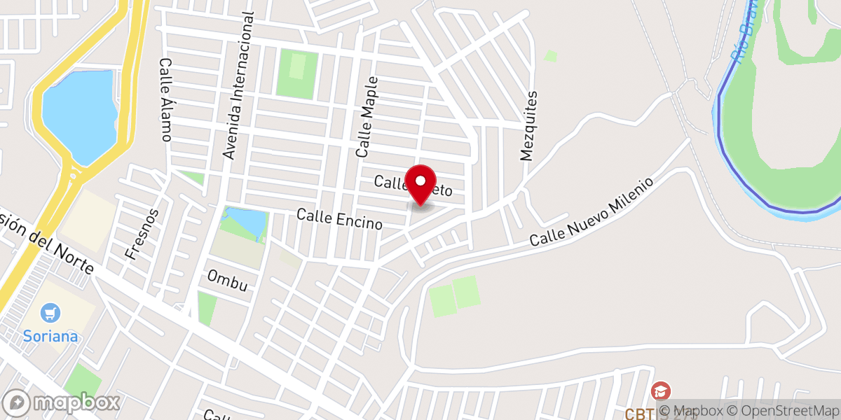Map showing location of Capilla de Corpus Christi