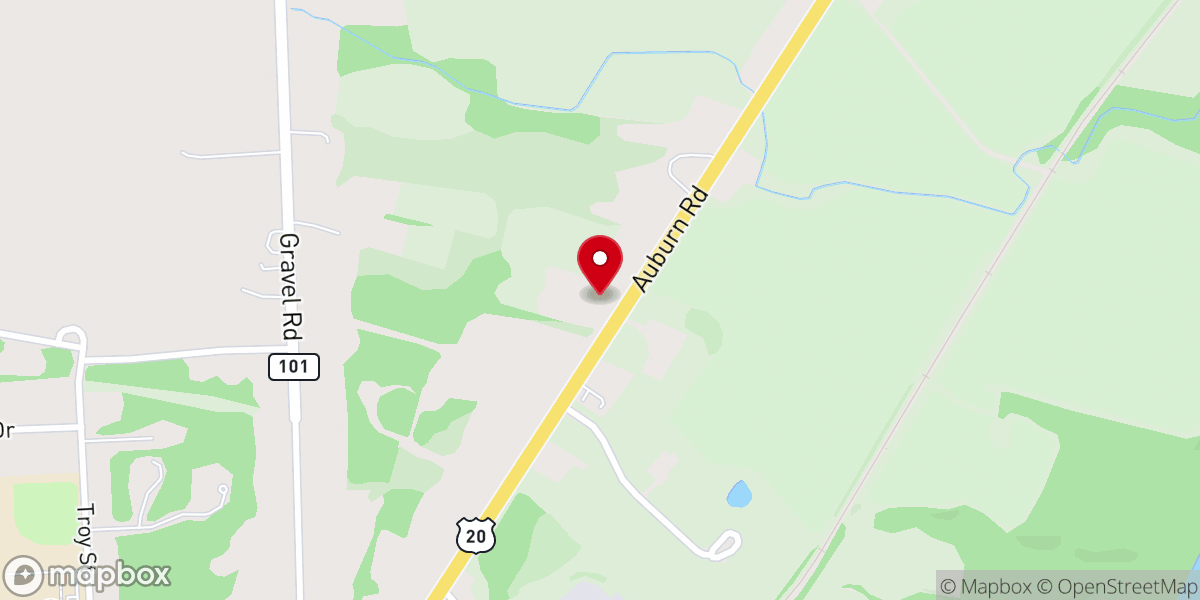 Map showing location of Finger Lakes Christian Fellowship