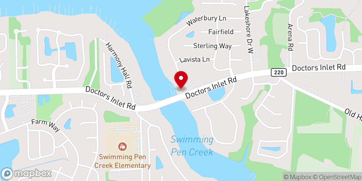 Map showing location of Whitey's Fish Camp